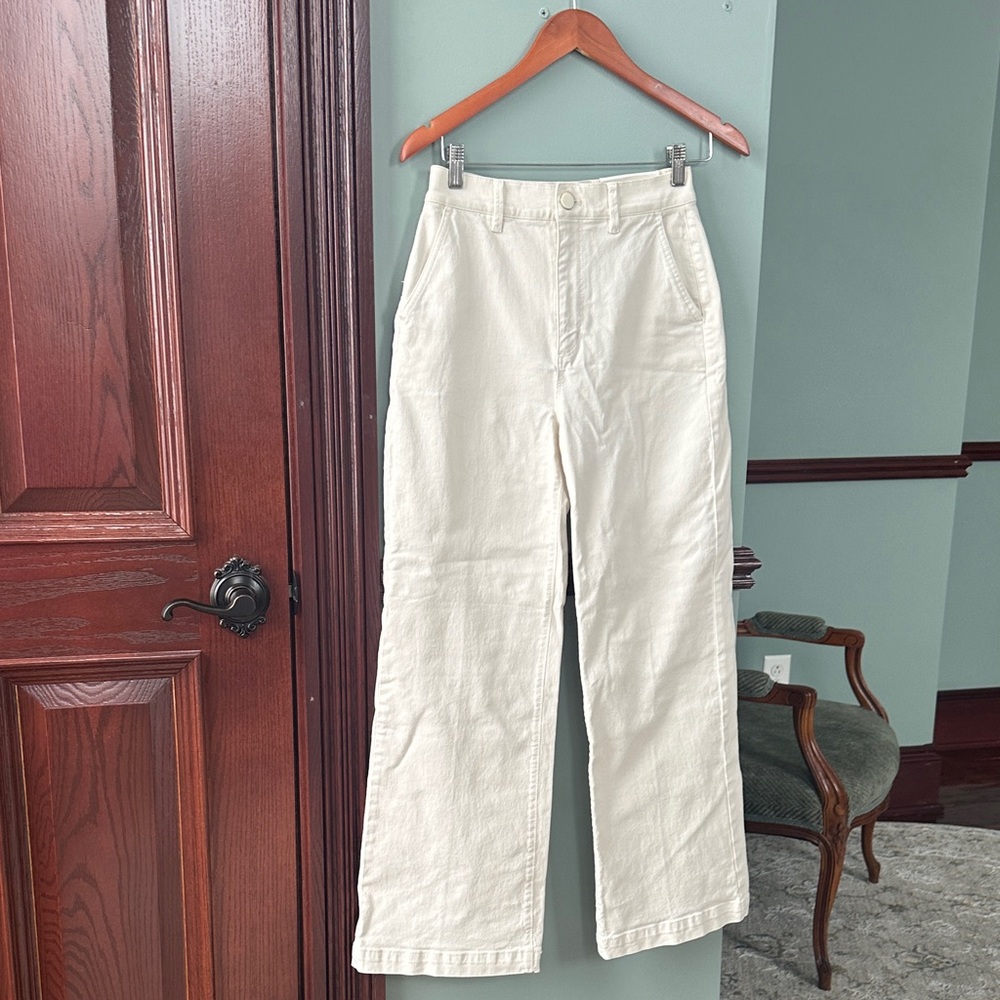 Ann Taylor Cream Wide Leg